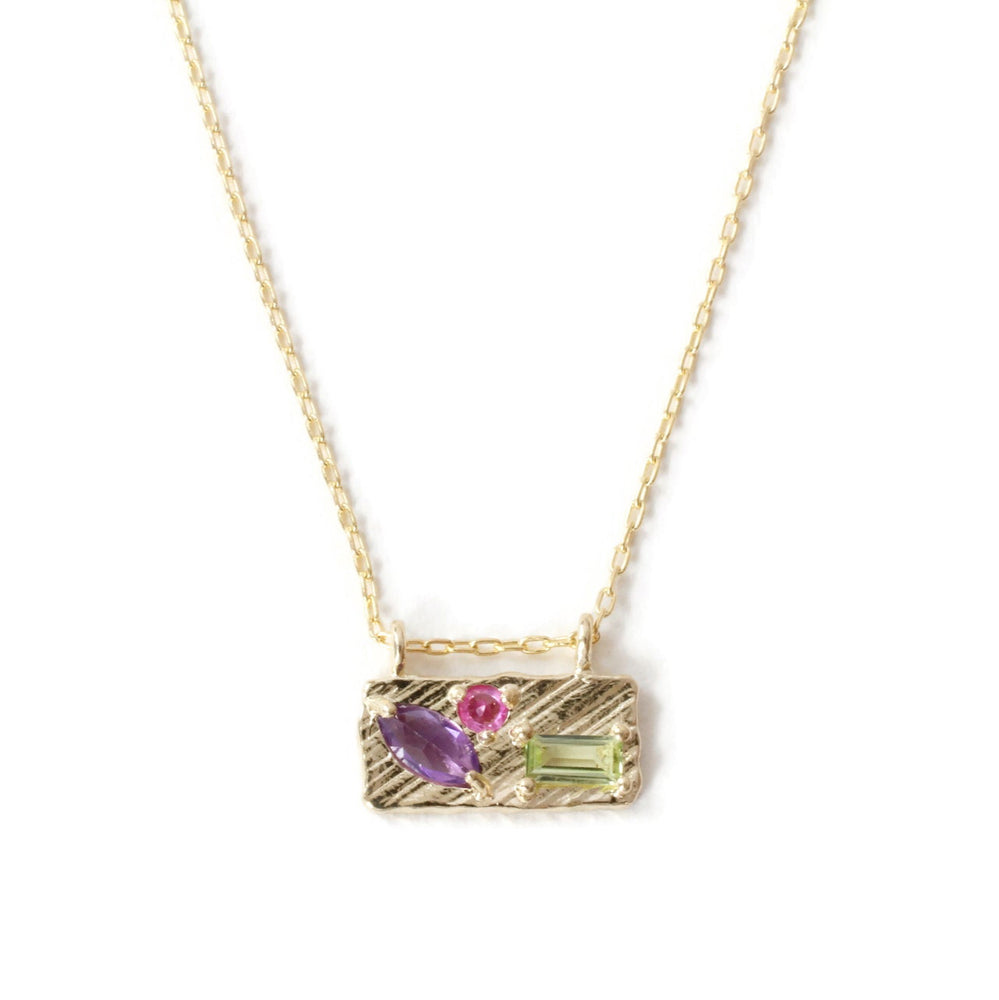 Small Collage Necklace -N189YG-PD