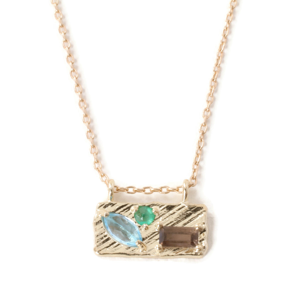 Small Collage Necklace -N189YG-SQ