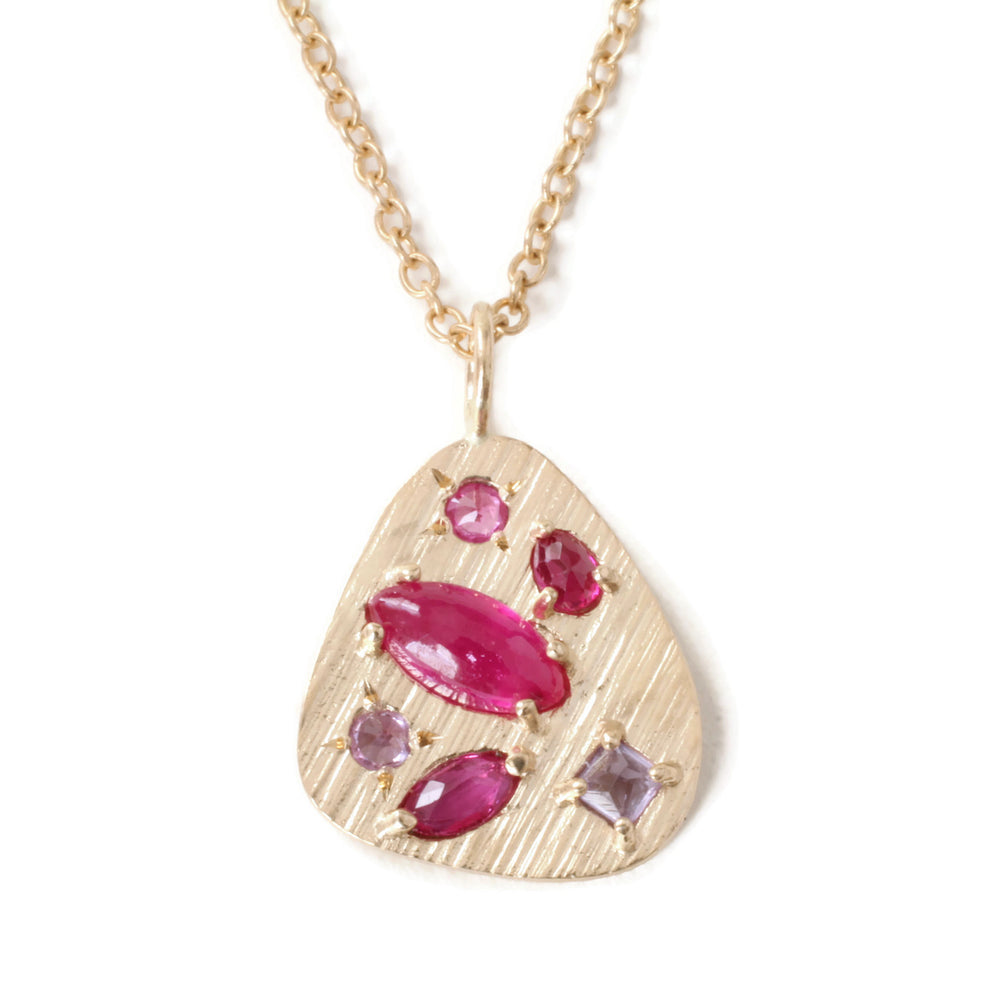 One of a kind Medium Collage Necklace -N190YG