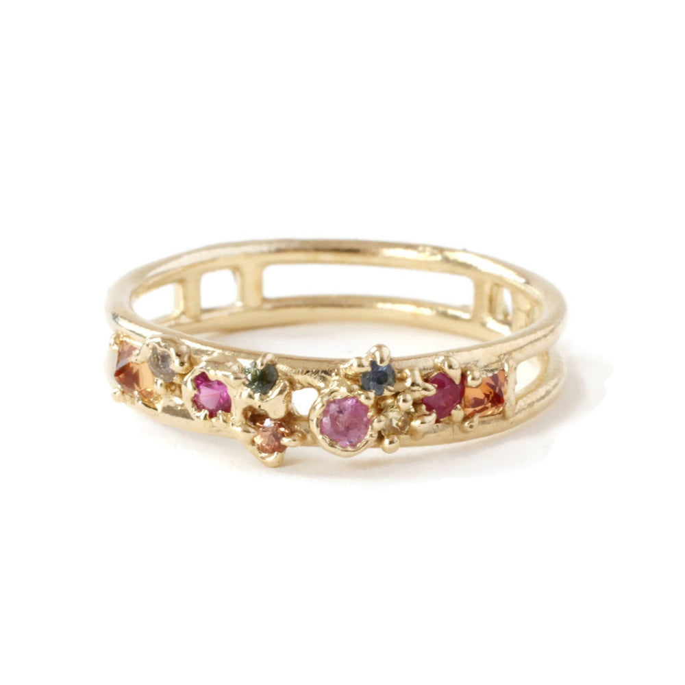 Stained Glass Double Ring -R935YG