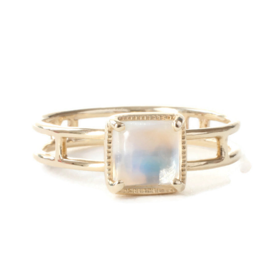 Rainbow Moonstone Double Band -R941YG
