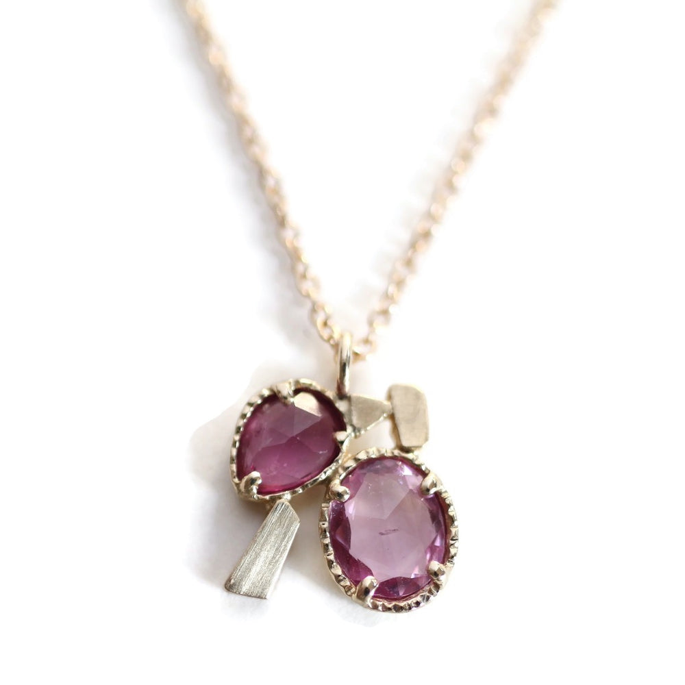 Stacking Stone Necklace -Rose