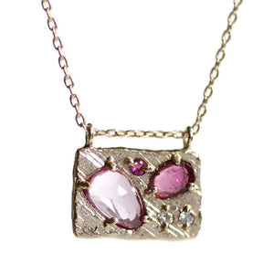 Collage Necklace (Medium)-Cherry Blossom -N115YG11, N115RG11, N115WG11