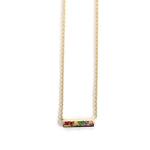 Rainbow Sapphire Necklace -N157YG, N157RG, N157WG