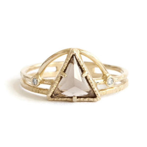 
            
                Load image into Gallery viewer, Power Triangle Ring -Champagne
            
        